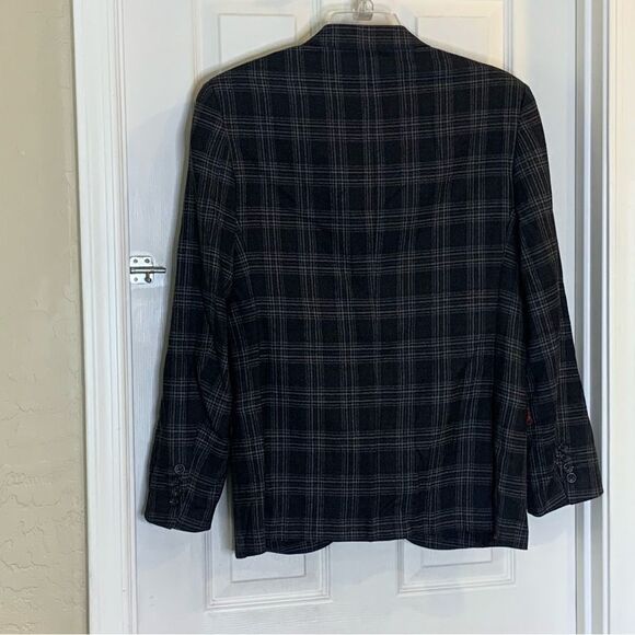 S2 Couture Gray Plaid Sports Coat Size 40R - Picture 4 of 9